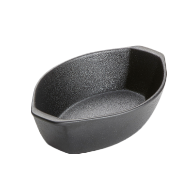 American Metalcraft PBBO9 24 Oz. Porcelain Black Matte Finish Oval Casserole