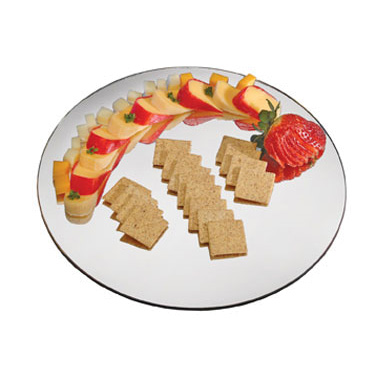 Cal-Mil 414-12
 12"
 Acrylic
 Black
 Round
 Gourmet Display Mirror Tray