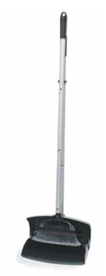 Carlisle 36141603 Plastic Black Duo-Pan II Lobby Pan & Broom Combo