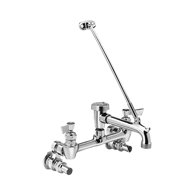 Fisher 19790 6" Spout Wall-Mounted Service Sink Faucet with 0.75" Garden Hose Outlet