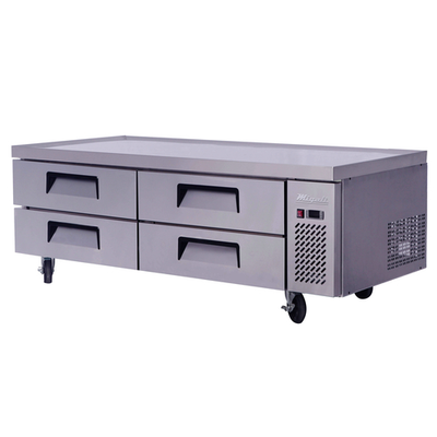 Migali C-CB72-HC 72-1/4"W Two-Section Four Drawer Competitor Series Refrigerated Equipment Stand/Chef Base