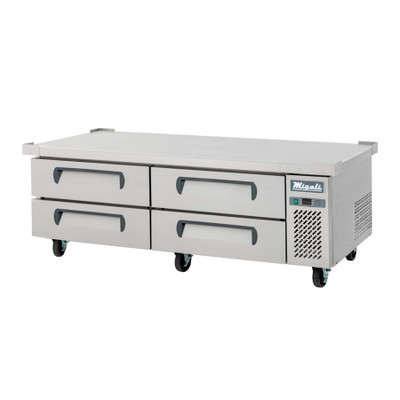 Migali C-CB72-HC 72-1/4"W Two-Section Four Drawer Competitor Series Refrigerated Equipment Stand/Chef Base