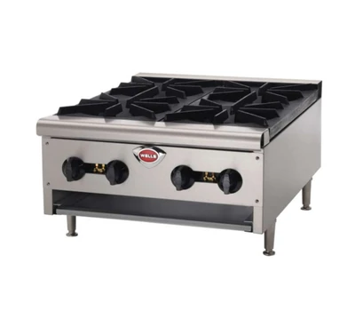 Wells HDHP-2430G 23.38" Natural Gas Countertop Hotplate - 106,000 BTU