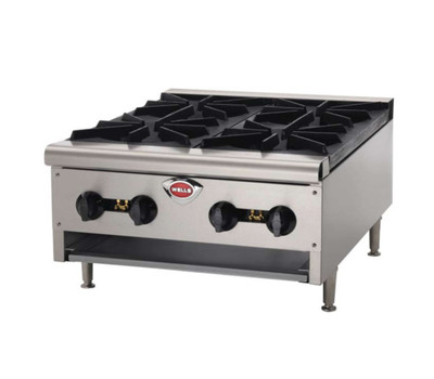 Wells HDHP-2430G 23.38" Natural Gas Countertop Hotplate - 106,000 BTU