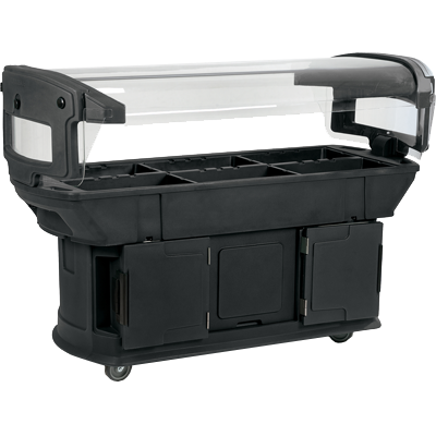 Carlisle 771103 93"W x 48-1/4"D x 54-1/2"H Black Insulated Maximizer Food Bar