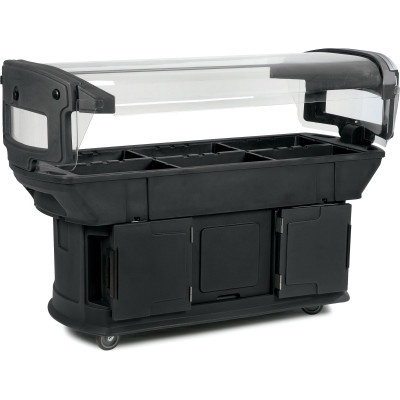 Carlisle 771103 93"W x 48-1/4"D x 54-1/2"H Black Insulated Maximizer Food Bar