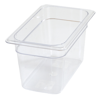 Carlisle 3068207 4 Qt. 1/4 Size PolyCarbonate Clear Storplus Food Pan