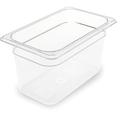 Carlisle 3068207 4 Qt. 1/4 Size PolyCarbonate Clear Storplus Food Pan