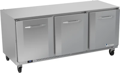 Victory VUR72HC Undercounter Refrigerator Three-Section 72"