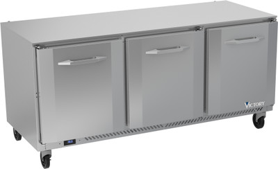 Victory VUR72HC Undercounter Refrigerator Three-Section 72"
