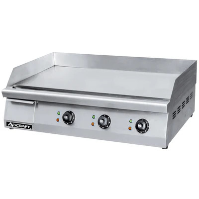 Adcraft GRID-30 15.5" x 30" Stainless Steel Countertop Griddle - 208-240 Volts
