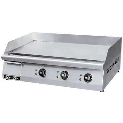Adcraft GRID-30 15.5" x 30" Stainless Steel Countertop Griddle - 208-240 Volts