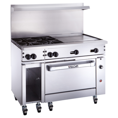 Vulcan 48C-2B36GT 48" Gas Restaurant Range - 155,000 BTU