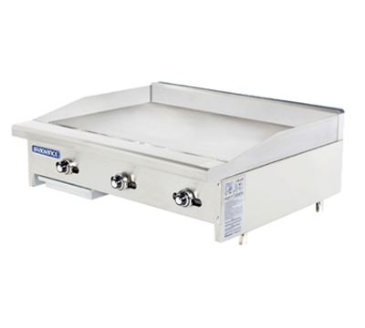 Turbo Air TATG-36-LP 36&quot; Liquid Propane Countertop Radiance Griddle - 66,000 BTU