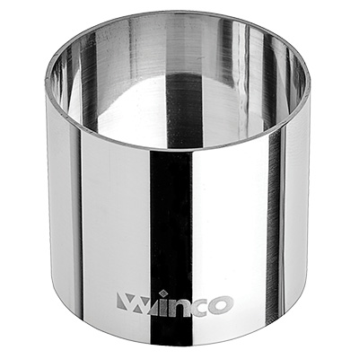 Winco SPM-21R 2" Dia. x 1.75"H Stainless Steel Round Pastry Mold