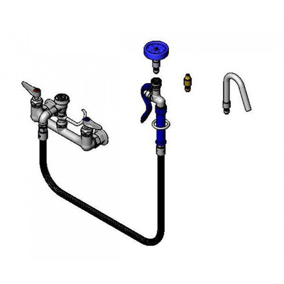 T&S Brass B-2312-CR Pot Filler Faucet wall mount 8"