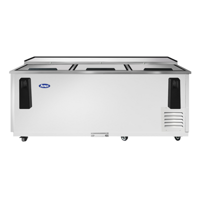 Atosa MBC80GR 80.5" W Stainless Steel 3 Locking Sliding Lids Bottle Cooler - 115 Volts