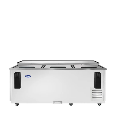 Atosa MBC80GR 80.5" W Stainless Steel 3 Locking Sliding Lids Bottle Cooler - 115 Volts