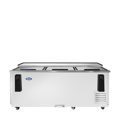 Atosa MBC80GR 80.5" W Stainless Steel 3 Locking Sliding Lids Bottle Cooler - 115 Volts