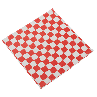 American Metalcraft PPCH3R Fry Paper 12" x 12" Red Checkerboard