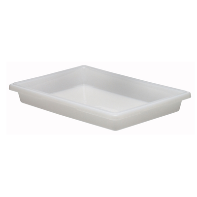 Cambro 18263P148 5 Gal. 26&quot; W x 18&quot; D x 3 1/2&quot; H Natural White Polyethylene Food Storage Container - 6/Case