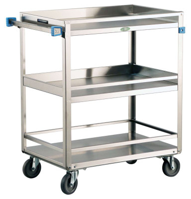 Lakeside 526 31&quot; W x 33.75&quot; H Welded Stainless Steel Construction Medium Duty Guard Rail Utility Cart
