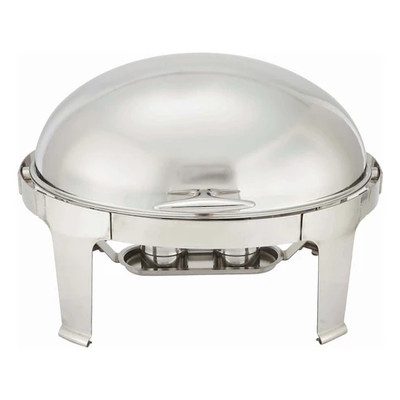 Winco 603 8 Qt. Oval Stainless Steel Frame Madison Chafer