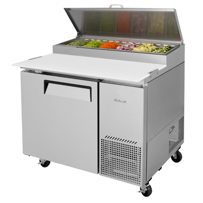 Turbo Air TPR-44SD-N 44" W One-Section One Door One Door Super Deluxe Pizza Prep Table