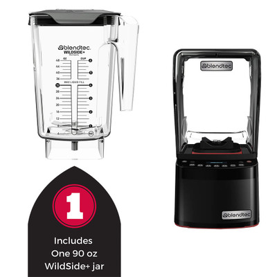 Blendtec S885C2901-A1DA1D 3.8 HP Stealth 885 Countertop Blender Package with One 90 Oz. WildSide Jar