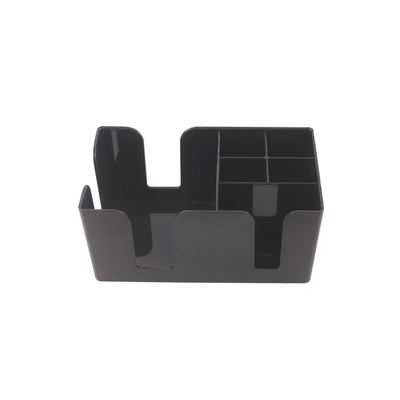 CAC China BCDY-6 Black Plastic 6 Compartments Bar Caddy (12 Each Per Case)