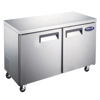 Admiral Craft GRUCFZ-48 47.25" W 2 Section Solid Door Reach-In Grista Undercounter Freezer - 115 Volts