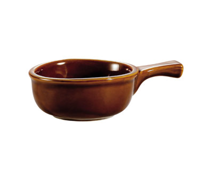 CAC China OC-15-H 15 Oz. Ceramic Round Onion Soup Crock (2 Dozen Per Case)