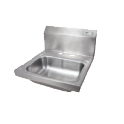 John Boos PBHS-W-1410-2DM Pro-Bowl Hand Sink Wall Mount Stainless Steel 14"W x 10"
