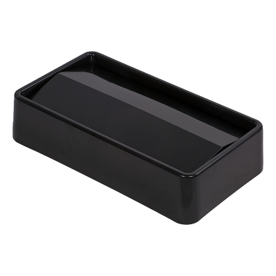 Carlisle 34202403 Rectangular ABS Plastic Black Trimline Swing Top Lid
