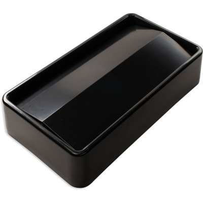 Carlisle 34202403 Rectangular ABS Plastic Black Trimline Swing Top Lid