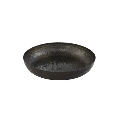 American Metalcraft ASEAB12 12" 80 Oz. Aluminum Black Round Seafood Tray