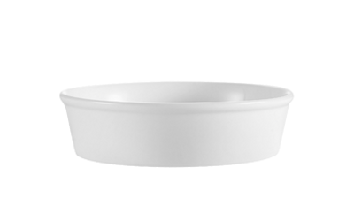 CAC China RDP-7 7&quot; Dia. 26 Oz. Super White Ceramic Round Accessories Plate (2 Dozen Per Case)