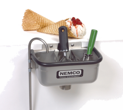 Nemco 77316-10A 10" Rubber Bumper Stainless Steel Body Ice Cream Spade Dipper Well