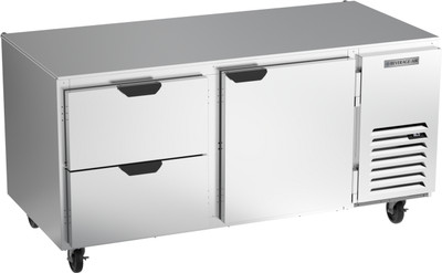 Beverage Air UCRD67AHC-2 67"W Two-Section Reach-In Undercounter Refrigerator