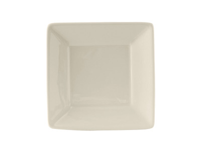 Tuxton BEH-073B Ceramic American White/Eggshell Square Plate (1 Dozen)