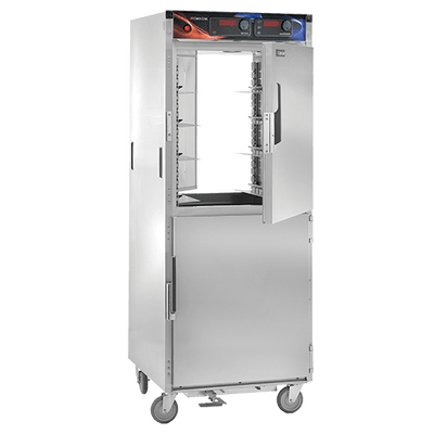 Cres Cor H137PWSUA12D AquaTemp 28.25" W Stainless Steel Insulated Pass-Thru Mobile Heated Cabinet - 120 Volts