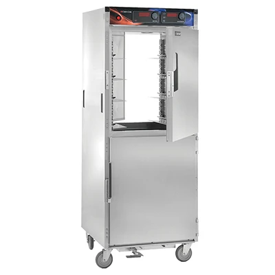 Cres Cor H137PWSUA12D AquaTemp 28.25" W Stainless Steel Insulated Pass-Thru Mobile Heated Cabinet - 120 Volts