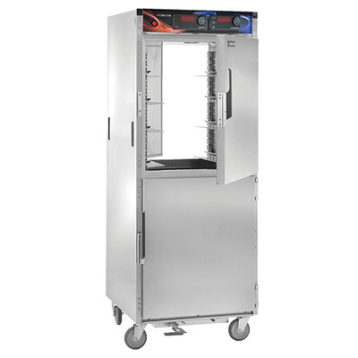 Cres Cor H137PWSUA12D AquaTemp 28.25" W Stainless Steel Insulated Pass-Thru Mobile Heated Cabinet - 120 Volts