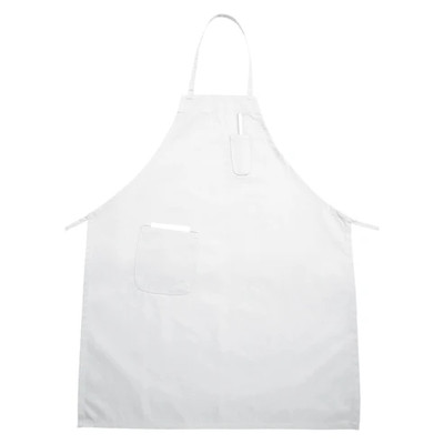 Winco BA-PWH White Bib Apron - 33" x 26"
