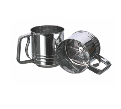 Matfer Bourgeat 115060 4.33" Dia. x 3.5" H Stainless Steel Automatic Flour Sieve