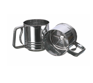 Matfer Bourgeat 115060 4.33" Dia. x 3.5" H Stainless Steel Automatic Flour Sieve