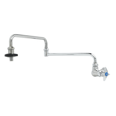 T&S Brass B-0594 Pot Filler Faucet splash-mounted single valve double-jointed 24"