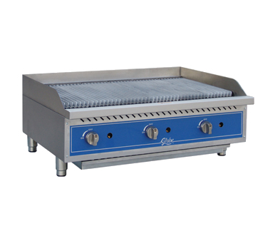 Globe GCB36G-RK 36" Countertop Gas Charbroiler - 120,000 BTU