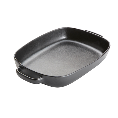 American Metalcraft PBB13 64 Oz. Porcelain Black Matte Finish Rectangular Casserole