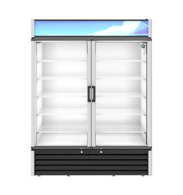 Hoshizaki RM-49-HC 60" W Two-Section Glass Door Refrigerated Merchandiser